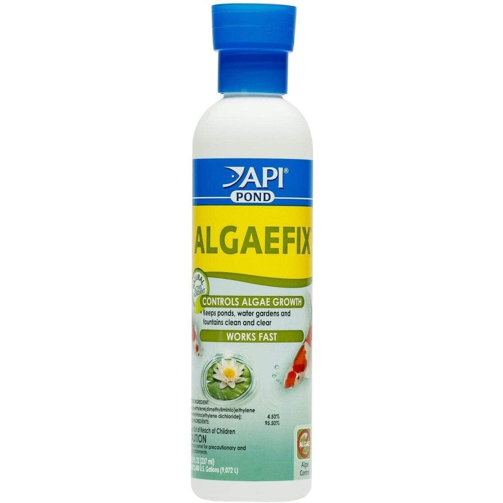 API POND ALGAEFIX (16 fl oz) Pond Algae Control - Copper Free - Clean, Clear Water - Up to 4800 Gallons - Safe for Fish & Plants - Water Gardens, Fountains - Natural Active Ingredient - EPA-Registered