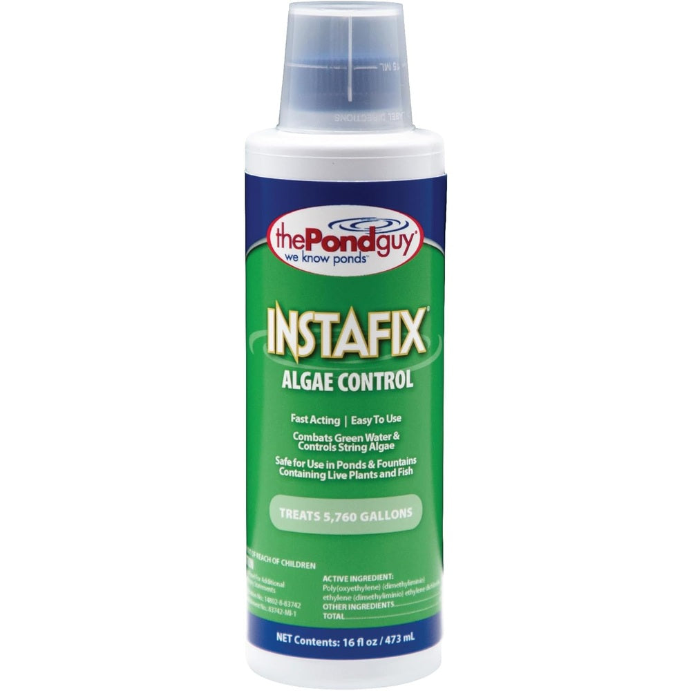The Pond Guy InstaFix Algae Control, Outdoor Water Garden, Fountain & Birdbath Algae Solution, EPA Registered Liquid Algaecide, Control Green Water & String Algae, Bird, Fish & Pet Safe, 16 Ounce