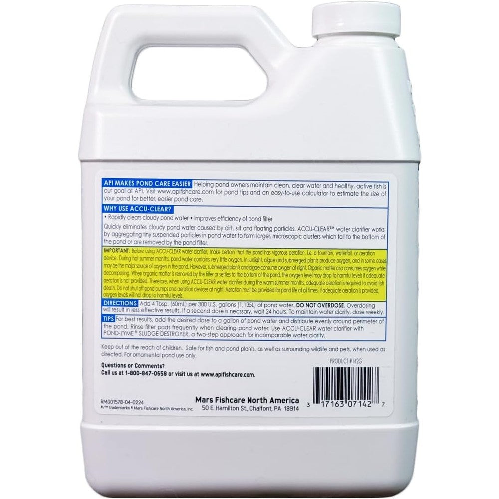 API POND ACCU-CLEAR Pond Water Clarifier 32-Ounce Bottle