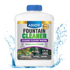 Adios! Fountain Cleaner and Clarifier for Outdoor and Indoor Fountains – Safe for Plastic, Metal, Glass and Stone (16oz)