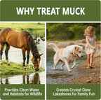 Natural Muck and Sludge Solution Tablets - Safe for Aquatic Life, Wildlife & Recreation