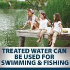 Airmax Pond Dye Plus, Nature's Blue Colorant & Natural Beneficial Bacteria, Large Pond & Lake Water Clarifier & Color Treatment, Shade Plants & Algae from Sunlight, Fish & Livestock Safe, 1 Gallon