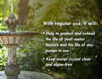 Fountain Algaecide and Clarifier - 8oz - Kills and Inhibits All Types of Algae Growth, Formulated for Small Ponds and Water Features, Treats up to 8,000 Gallons