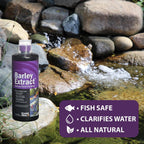 CrystalClear Barley Extract Pond Treatment – Natural Water Clarifier for Fountains, Water Gardens & Koi Ponds, Clears Cloudiness, Fish & Plant Safe, 16 Ounces