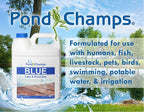 Blue Lake and Pond Dye - One Gallon of Professional Lake & Pond Dye - Treats Up to 1 Acre - Royal Blue Color - Safe for Fish, Wildlife, Pets & Children