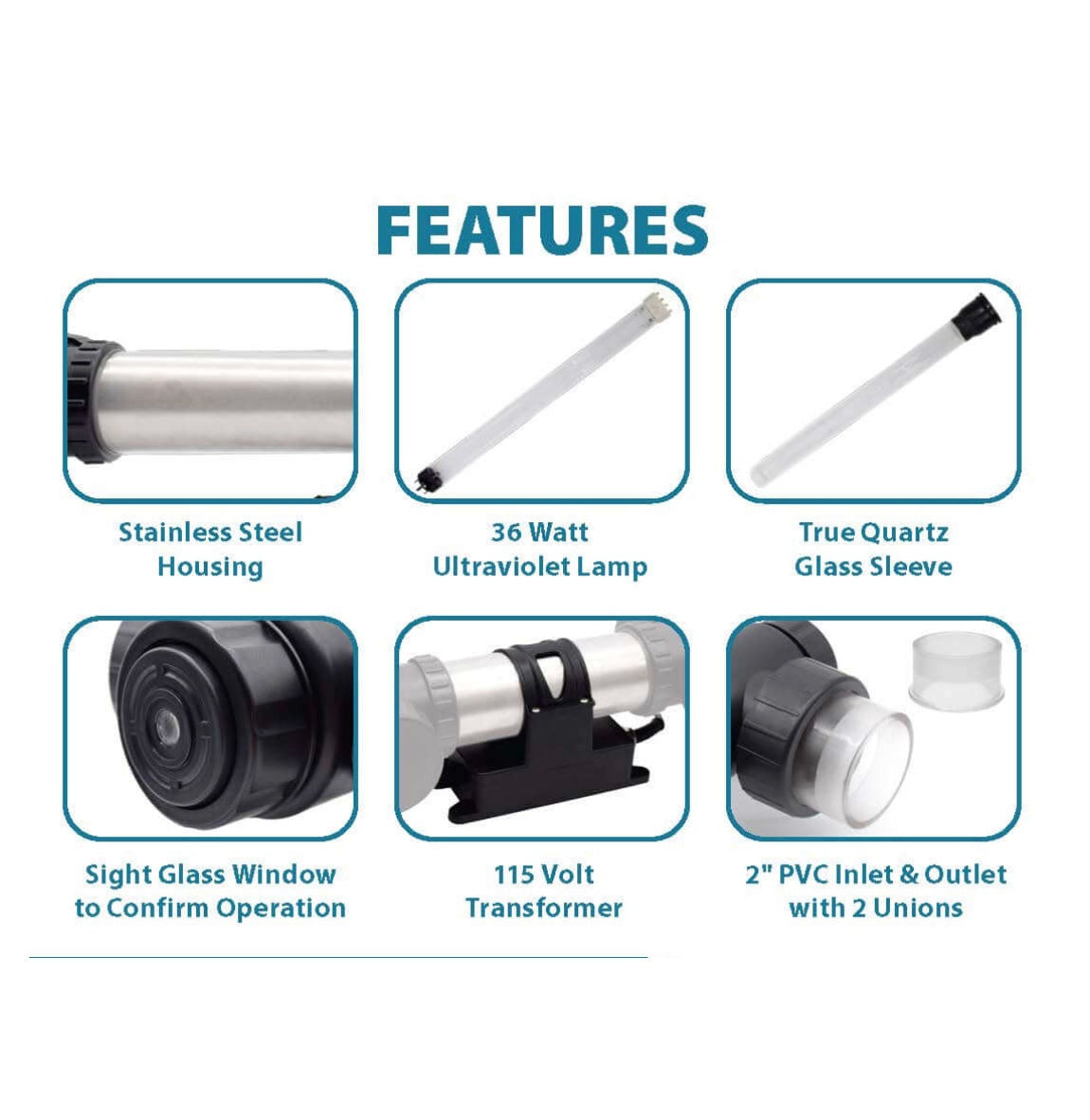 EasyPro Stainless Steel UV Clarifier – 35 Watts