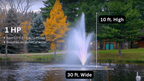 Scott Aerator: Amherst Display Fountain for Small, Medium, Large, and Commercial Ponds