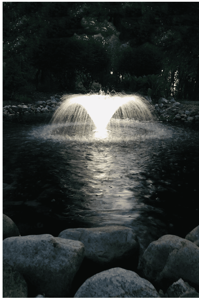 EasyPro:  Starburst Mini Floating Fountain w/ Super Bright LED Light Set