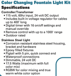 EasyPro: RGB6N- Aqua Shine Six Light Color Changing LED Fountain kit