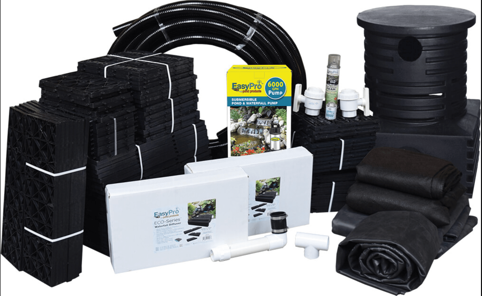 EasyPro: JAF28W Pro-Series Just-A-Falls Kit - 46" Spillway / 28' Stream